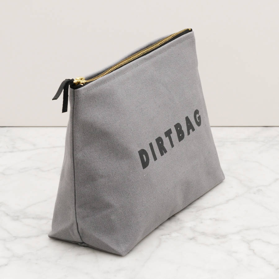 'dirtbag' wash bag by alphabet bags | notonthehighstreet.com