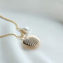 Clamshell And Hidden Pearl Locket Necklace, thumbnail 2 of 12