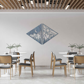 Day And Night Triangle: Wooden Wall Art Masterpiece, 11 of 12
