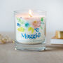 Floral 60th Birthday Personalised Candle, thumbnail 3 of 3