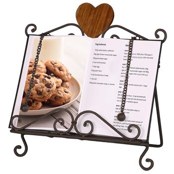 Personalised Love Heart Cookbook Stand, 2 of 9
