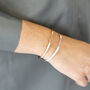 Inhale Exhale Slim Brass Gold Or Silver Plated Bangle, thumbnail 4 of 12