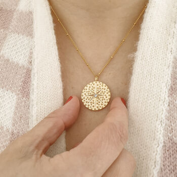 North Star Medallion Layering Necklace, 2 of 5