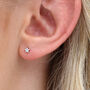 Sterling Silver And Crystal Star Stud Earrings, thumbnail 1 of 5