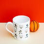 Basketball Bone China Mug, thumbnail 10 of 10