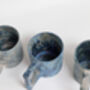 Handmade Japanese Ceramic Mug Blue Gray, thumbnail 8 of 9