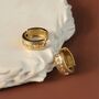 Belle Cz Gold Hoops, thumbnail 1 of 6