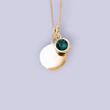 Genuine Emerald Cz Necklace In 18ct Gold Plated Silver, 4 of 12