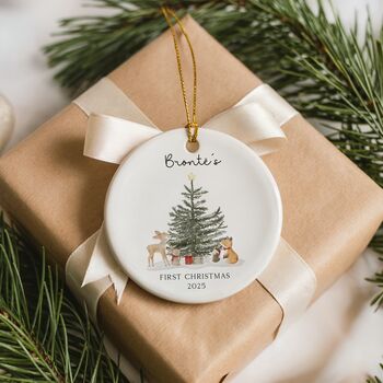 Personalised Baby's First Christmas Ceramic Ornament, 3 of 6