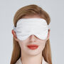 Silk Sleep Mask Gift Box Eye Mask 100% Pure Soft Mulberry Silk Bridal White Luxury Travel Gift Blackout Hypoallergenic, thumbnail 2 of 7