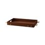 Rectangular Brown Leather Tray With Brass Rods, thumbnail 2 of 2