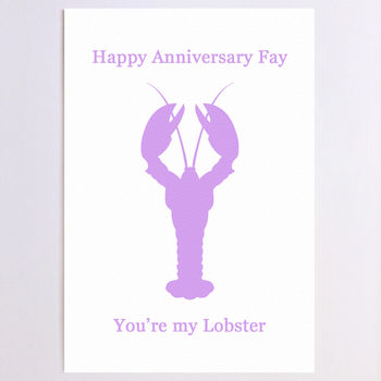 Personalised Lobster Anniversary Card, 6 of 9