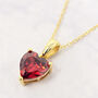 Heart Garnet January Birthstone Gold Plated Necklace, thumbnail 1 of 4