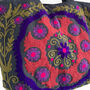 Embroidered Suzani Shoulder Bag In Dark Grey, thumbnail 8 of 12