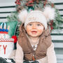 Personalised Embroidered Beanie Hat With Fur, thumbnail 2 of 6