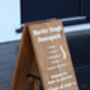 Personalised Solid Oak A Board |Perfect For Hotels Or Shops, thumbnail 10 of 12