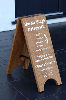 Personalised Solid Oak A Board |Perfect For Hotels Or Shops, 10 of 12