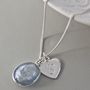 Silver Necklace With Murano Glass Oval And Initial, thumbnail 2 of 10