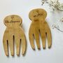 Eco Friendly Personalised Wooden Salad Servers, thumbnail 6 of 6