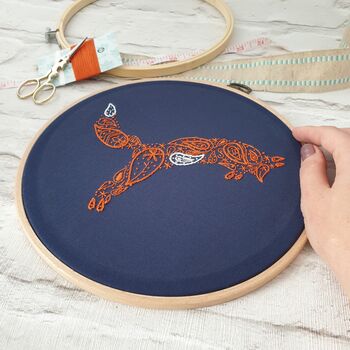 Paisley Fox Embroidery Kit, 6 of 6