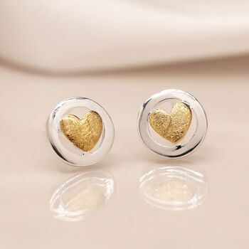 Sterling Silver Halo Heart Stud Earrings, 3 of 11