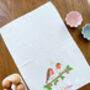 Robin Couple Christmas Tea Towel, thumbnail 2 of 5