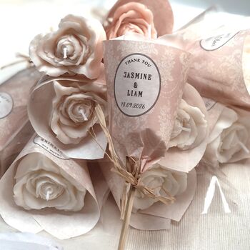 Personalised Wedding Heart Candle Favours, 3 of 9