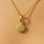 Personalised Gold Plated Sterling Silver October Marigold Birth Flower Necklace, thumbnail 2 of 9