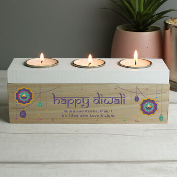 Personalised Diwali Tealight Box, 4 of 5