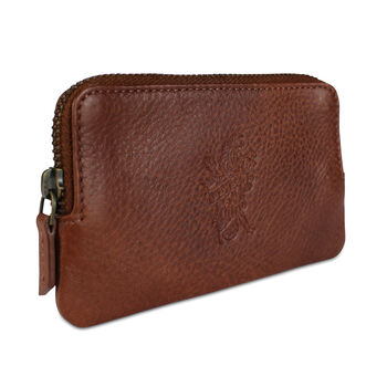 'Forbes' Men's Card Holder Wallet In Cognac Leather, 2 of 7