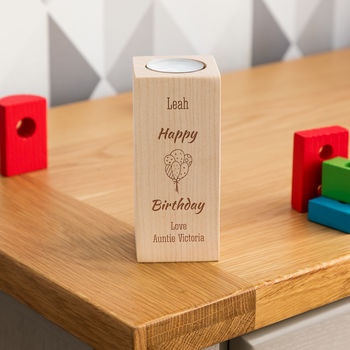 Personalised Happy Birthday Candle Holder Gift, 3 of 3