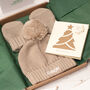 First Christmas Personalised Bobble Hat And Mittens Set, thumbnail 1 of 10