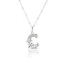 Solid Silver C Initial Necklace With Mother Of Pearl, thumbnail 1 of 6