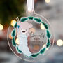 Personalised Baby Boy First Christmas Teddy Bear Bauble, thumbnail 1 of 9