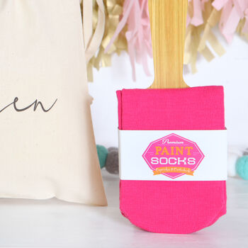 Novelty Paint Socks Gift In Personalised Bag, 2 of 3