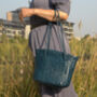 Hand Woven Genuine Leather Shopping Tote Bag, thumbnail 1 of 12