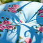 Set Of Two Blue Floral Round Seat Pads, thumbnail 3 of 5