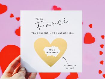 Personalised Valentine's Day Surprise Scratch Card Fiance, 2 of 2