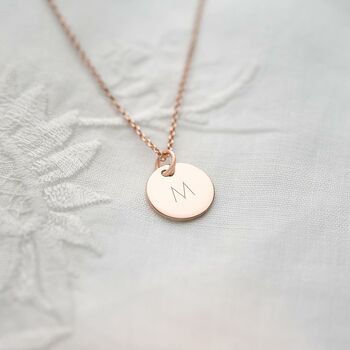 Lara Personalised Initial Disc Necklace, 2 of 12