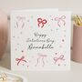 Personalised Galentines Day Bows Card For Best Friend, thumbnail 1 of 7