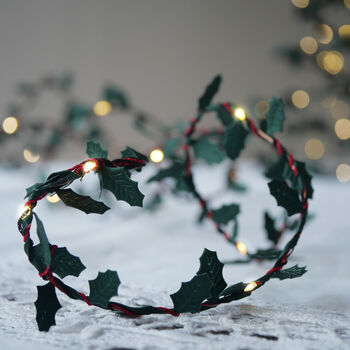 Christmas Holly Fairy Lights, 2 of 5