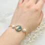 Clay And Freshwater Pearl Adjustable Handmade Bracelet, thumbnail 4 of 10