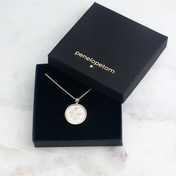 Luxury 60th Birthday 1966 Sixpence Necklace, 7 of 9