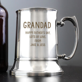 Personalised Message Stainless Steel Tankard, 3 of 5