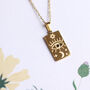 Healing Mantra Tag Necklace 18ct Gold Plated, thumbnail 3 of 12