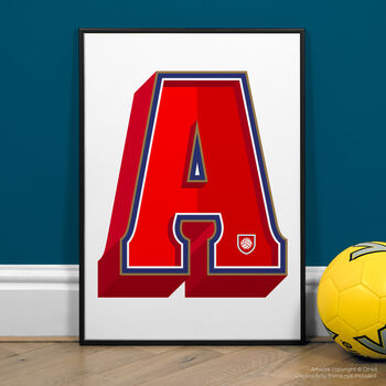 Arsenal, A To Z Football Prints And Posters, 3 of 6