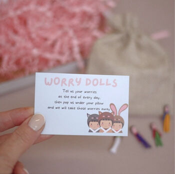 Set Of Worry Dolls In A Soft Pouch, 3 of 3