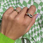 Glitter Wiggle Signet Ring, thumbnail 4 of 10