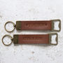 Personalised Leather Bottle Opener Keyring Gift For Dad, thumbnail 6 of 7