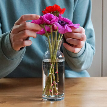 Personalised Birth Flower Stems Glass Vase, 5 of 9